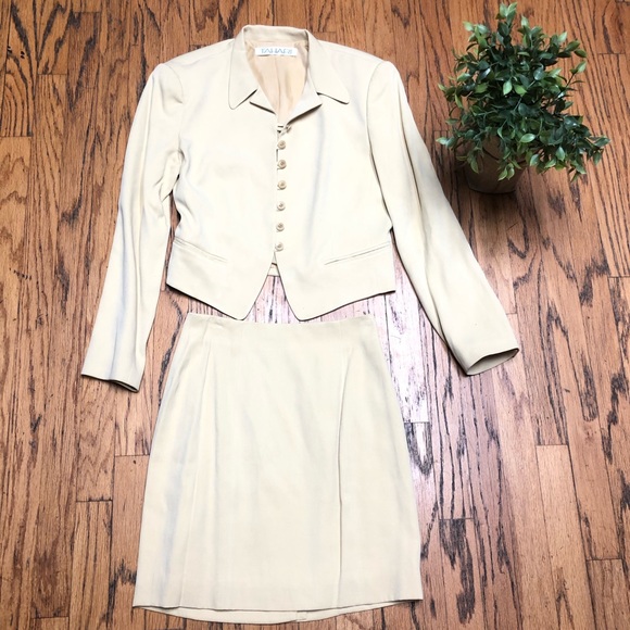 Tahari Cream Women's Two-Piece Skirt Set - Picture 3 of 8